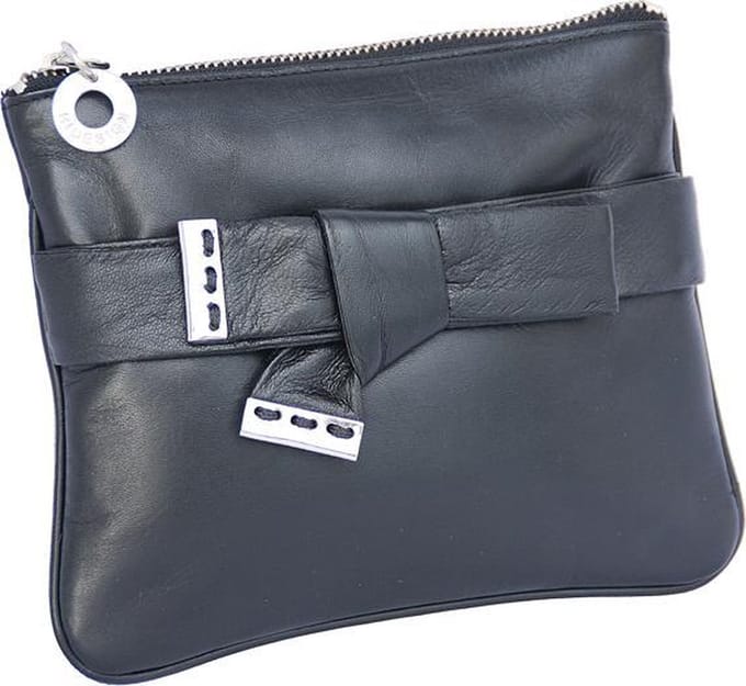 Hidesign lederen dames cross-over/cross-body 'Birgit' zwart
