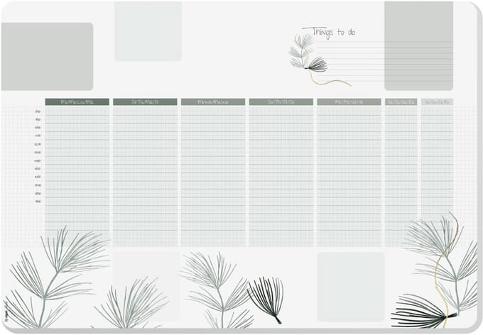 Groot Papieren Bureauonderlegger A2 met Weekplanner - 30 Vellen Duurzaam