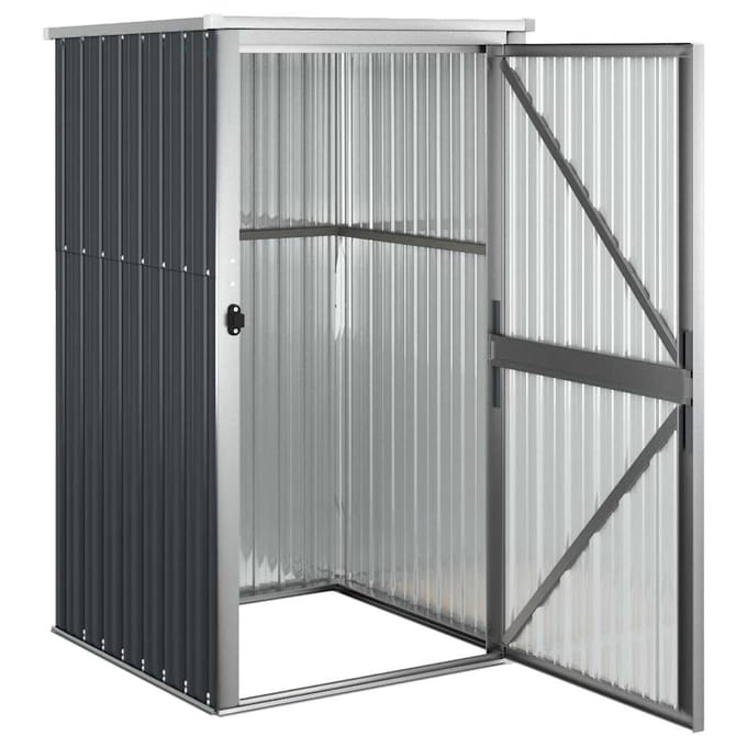 vidaXL - Tuinschuur - 88x89x161 - cm - gegalvaniseerd - staal - antracietkleurig