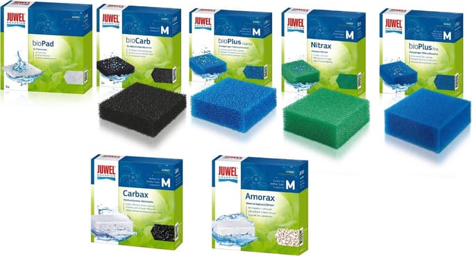 Juwel - Filter spons set - Compact (M) - 5 soorten + Amorax + Carbax