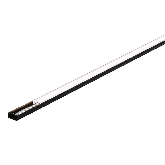 LED Strip profiel Base Witte diffusor 1m Zwart