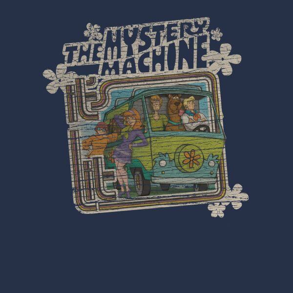 Scooby Doo Mystery Machine Psychedelic Women's T-Shirt - Navy - L