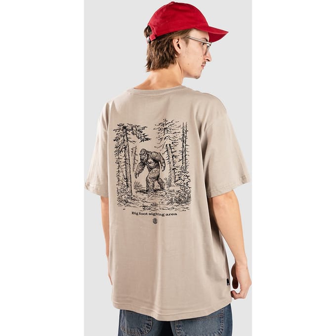 Element Bigfoot Walking T-shirt Met Korte Mouwen Beige S Man