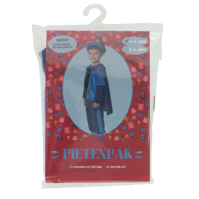 Pietenpak Blauw Cape 98-104 Cm
