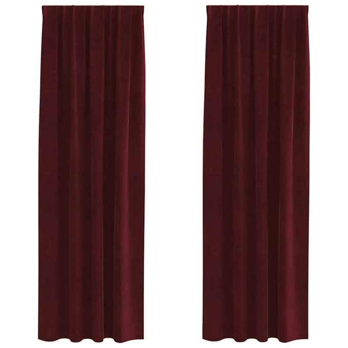 vidaXL - Gordijnen - 2 - st - Wijnrood - 140 - x - 245 - cm - fluweel
