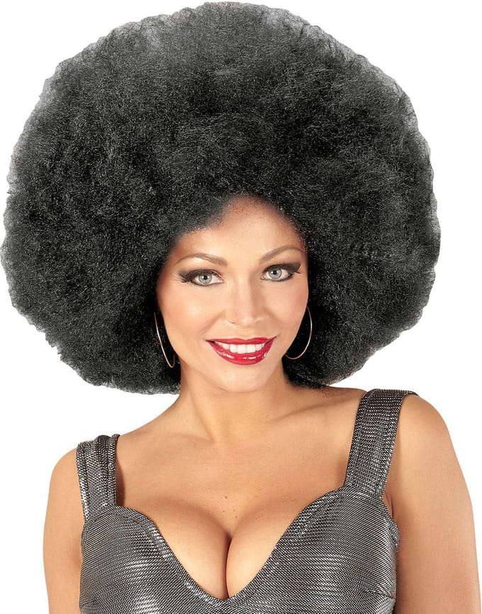 Afro XXL Pruik Zwart - voor carnavalskostuums