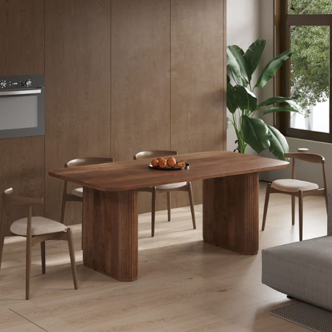Tafel 'Jean' 200 cm Deens Ovaal Mango Hout Lichtbruin
