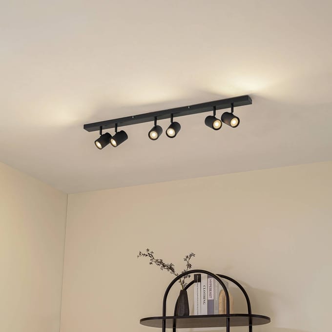 Lindby - buitenspot - 6lichts - Aluminium, ijzer - H: 13.5 cm - GU10 - donkergrijs