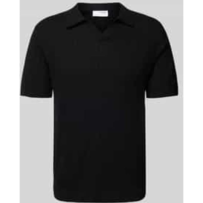 Regular fit poloshirt in gehaakte look, model 'LINO'