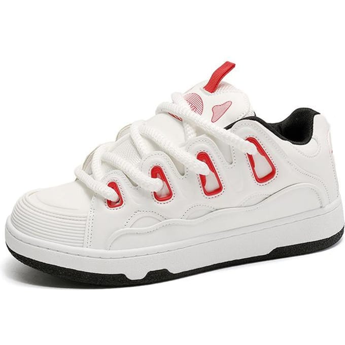 Mode Studenten Sneakers Laag Uitgesneden Trendy Tiener Sneakers Openingsseizoen Gemakkelijk Draagbaar Koppelschoenen 43 white
