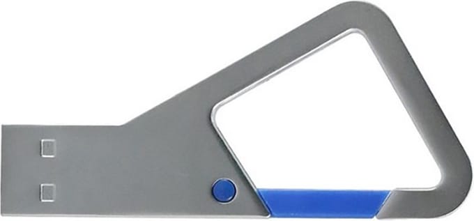 128GB 3.0 Sleutelhanger metaal usb stick blauw