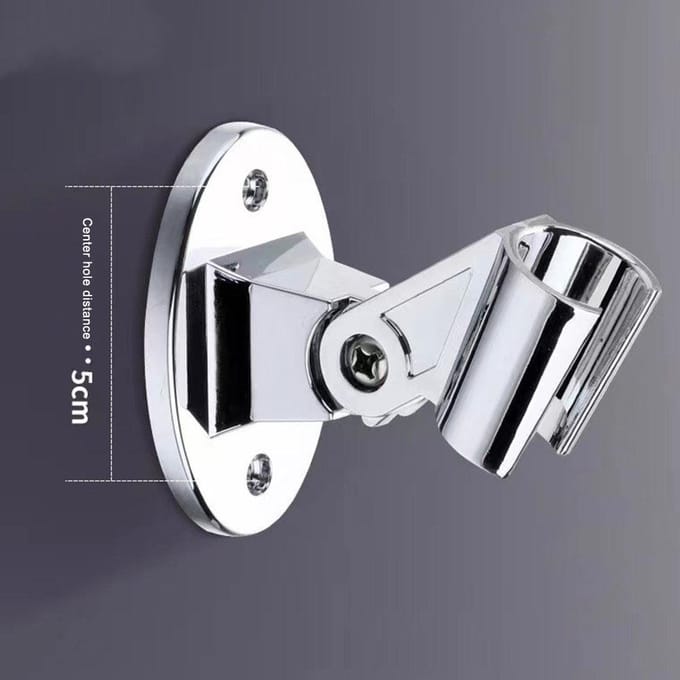 Support de douche réglable Base de support de pommeau de douche universel Support de salle de bain Support de microphone à rotation stable white