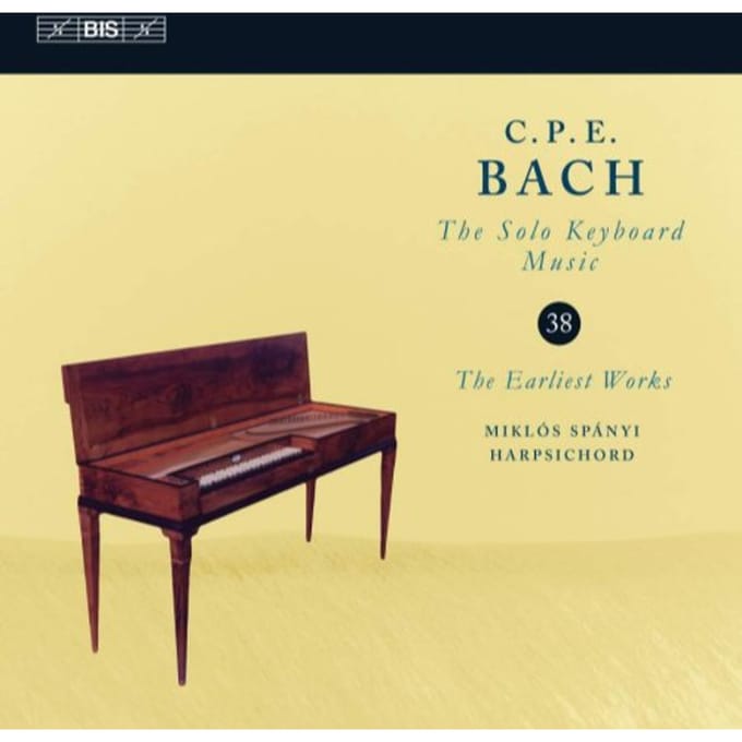 Miklós Spányi - C.P.E. Bach: Solo Keyboard Music Vol.38: The Earliest Works (CD)