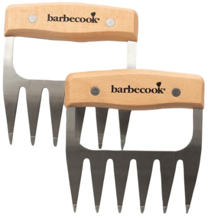 Barbecook vleesklauwen RVS met houten handvat