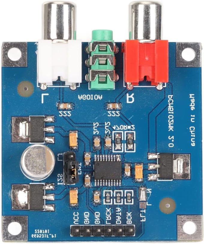HiFi DAC Decoder Board met I2S Input, 32bit 384K Resolutie en 3.5mm Hoofdtelefoonuitgang voor Geluidsverbetering