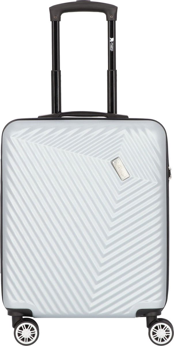 mano Don Carlo Hardcase Trolley S Silver Zilverkleurig 55cm