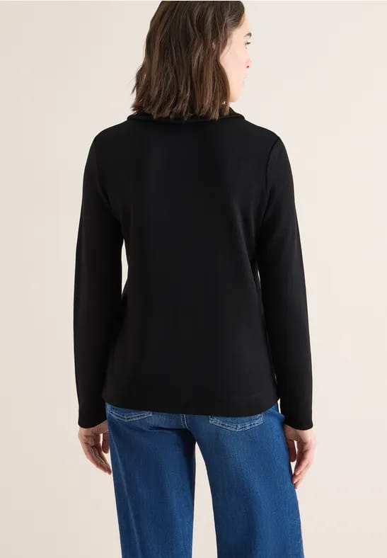 Poloshirt met gebreide look