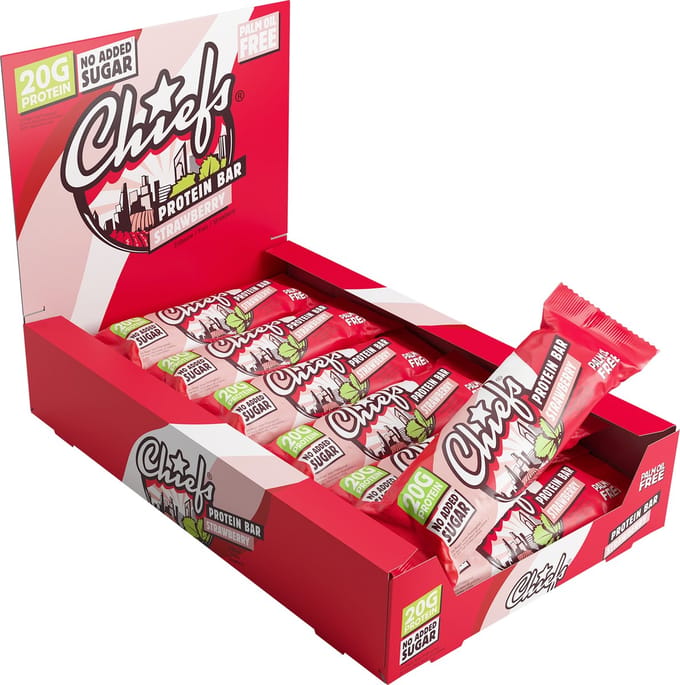 Chiefs Protein Bar (12x55g) Strawberry - Repen - Eiwit Repen