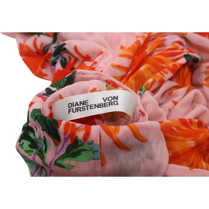 Top van Diane Von Furstenberg met bloemenprint op nylon.