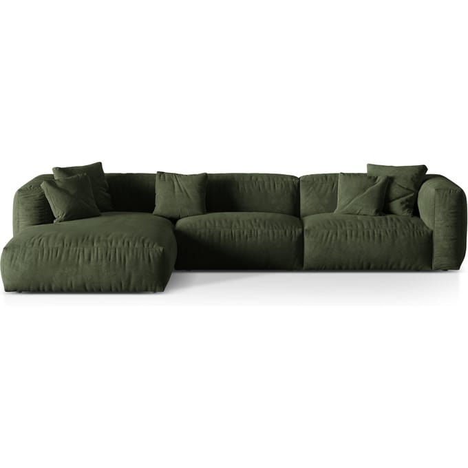 3-zits hoekbank Martina links velvet | Micadoni