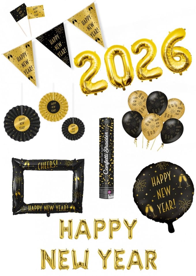 Happy new year versiering pakket – feest – 2026 – versiering