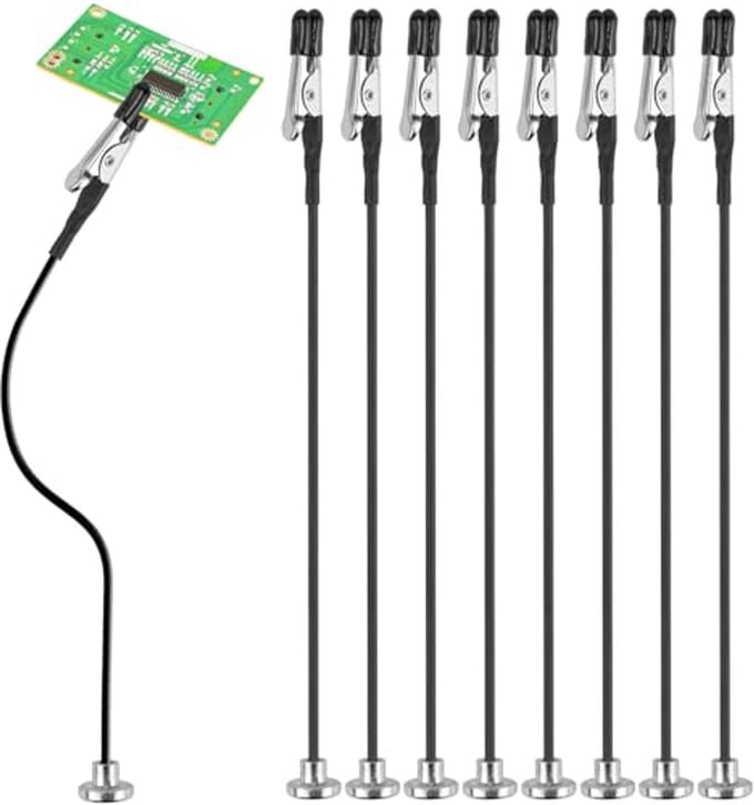 Derde hand soldeerhulp met magnetische voet en flexibele zwanenhals - 8 stuks