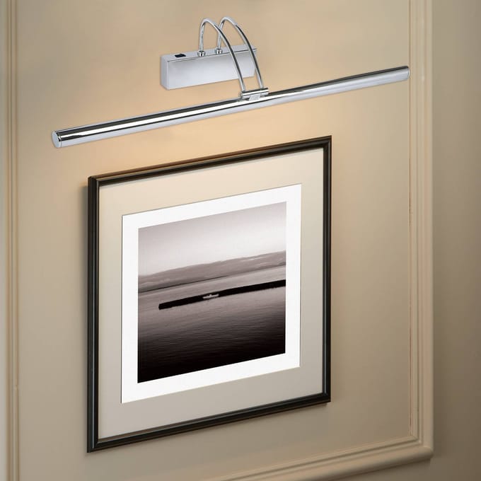 Searchlight Piktura - LED schilderij verlichting met schakelaar, chroom