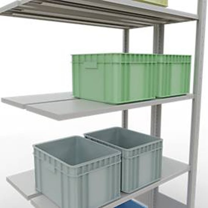 SCHULTE Lagertechnik - Dubbele stapelbak type 150 - 2000x1000x2x300 mm 2x5 schappen