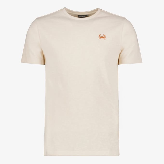 Unsigned heren T-shirt creme - Beige - Maat S
