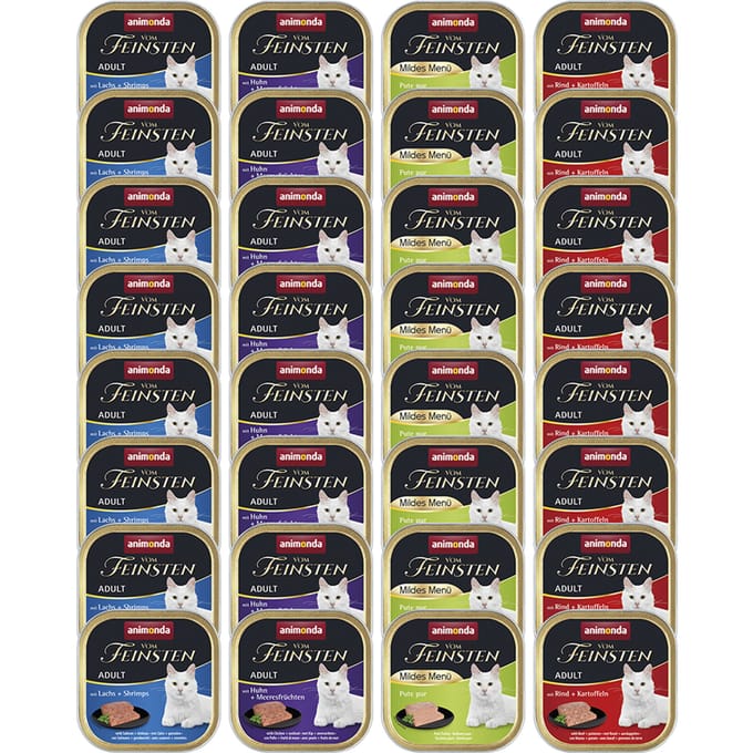 32x100g Mix Vlees/Vis (4 Smaken) animonda vom Feinsten Kattenvoer