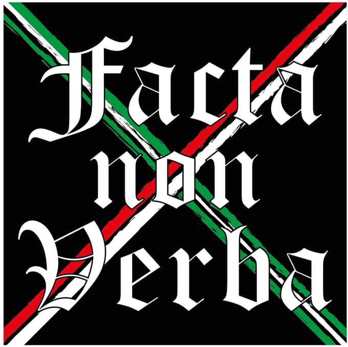 FR.KZK VLAG FACTA NON VERBA KRUIS