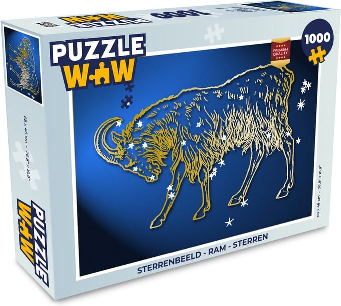 Puzzel Sterrenbeeld - Ram - Sterren - Legpuzzel - Puzzel 1000 stukjes volwassenen