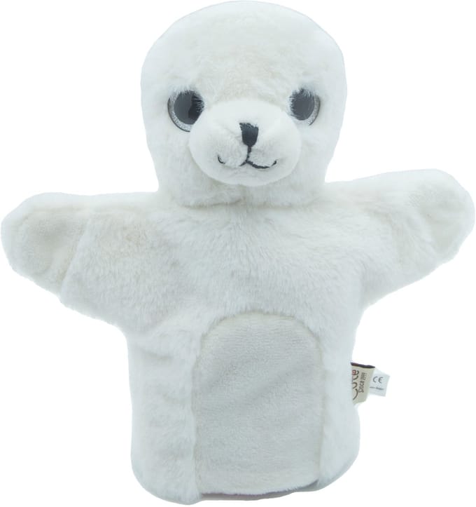 Cute since 1999 - Knuffel handpop Witte Zeeleeuw - Dier knuffel - Handpop voor poppenkast - 20cm