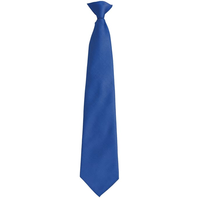 Premier Unisex volwassen kleuren modieuze effen Clip-On stropdas (Koningsblauw)