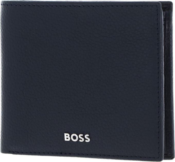 HUGO BOSS Leren Portemonnee Classic Grained Wallet Dark Blue Donkerblauw
