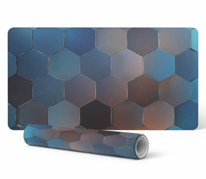 Antislip bureauonderlegger met zeshoekig patroon, 100x50 cm