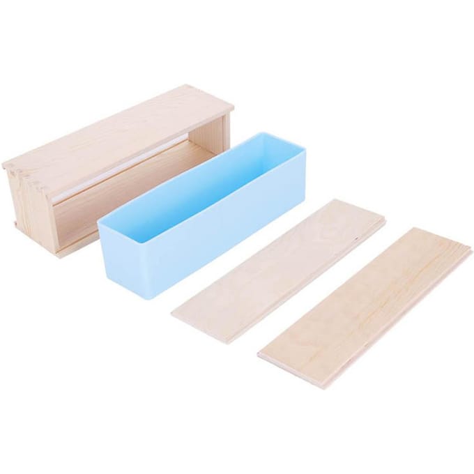 Rechthoekige Siliconen Voering DIY Zeepvorm Houten Doos Maken Bak Toast Vorm white