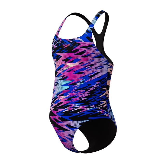 Speedo Hyperboom Allover Print Medalist Badeanzug Mädchen