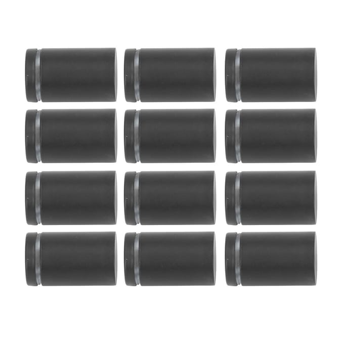 12 Stuks Afstandsschroeven RVS Wandmontage Reclamehouder Acrylglas Nagel Zwart