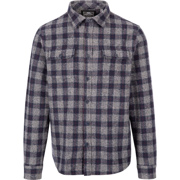Trespass Heren Portlaw Geruit Overhemd (Grijs/Blauw)