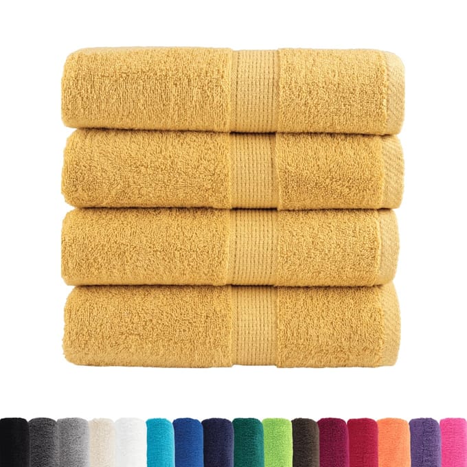 vidaXL - Gastendoekjes - SOLUND - 4 - st - 600 - g/m² - 30x50 - cm - goudkleurig