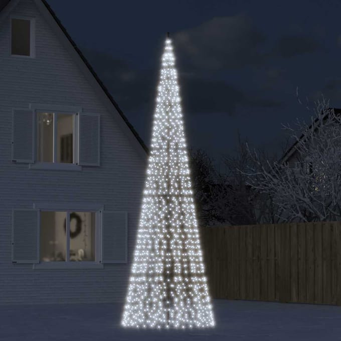vidaXL - LED-kerstboom - 1534 - LEDs - koud - wit - 500 - cm