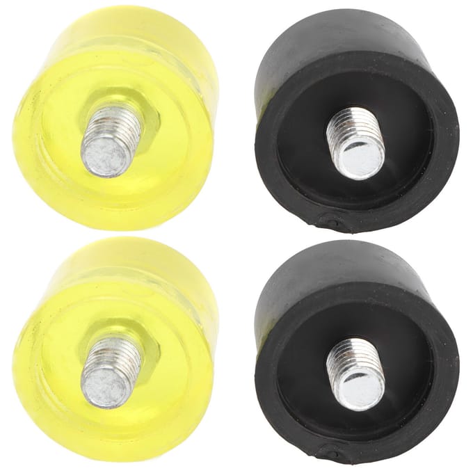 2 Sets Rubberen Slagkop Hamer Vervangende Tips Set Moker Accessoires Geel Zwart Type 1 white