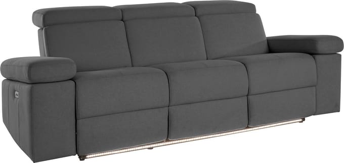 Rayland-Sofa 3-zits - Elektrisch - Antraciet