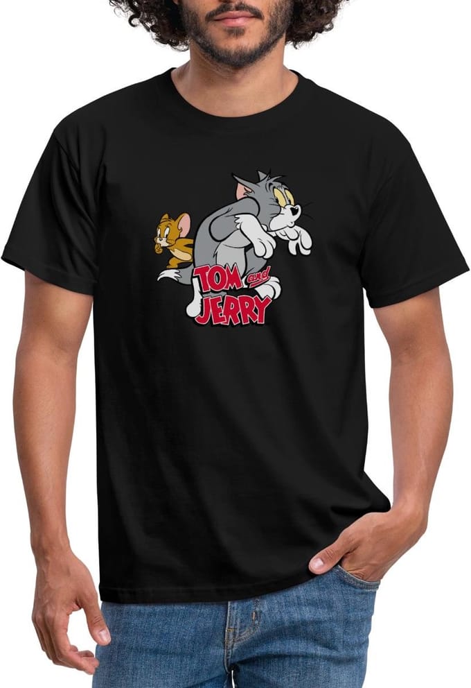 Tom En Jerry Op Fluwelen Poten T-Shirt Heren