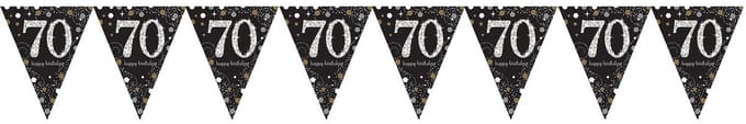 Amscan by Riethmuller - Riethmüller - Sparkling Celebrations - Vlaggenlijn 70 Goud (4 meter)
