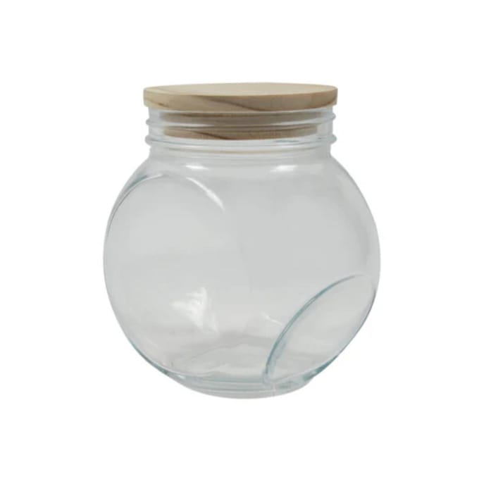 Voorraadpot - 12x9x13 cm - Hout - 0,7 liter