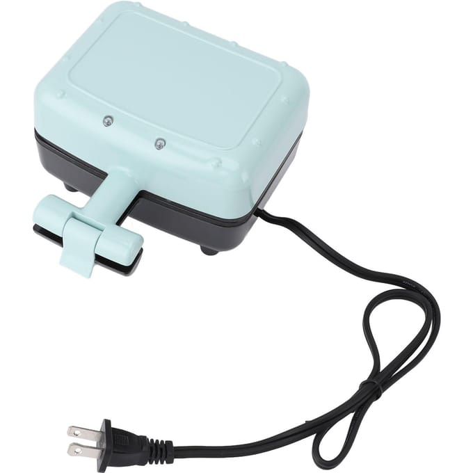 Mini Sandwichmachine ABS Dubbelzijdige Verwarmings Panini Pers Sandwichmaker voor Ontbijt Thuis L lichtblauwe kleur