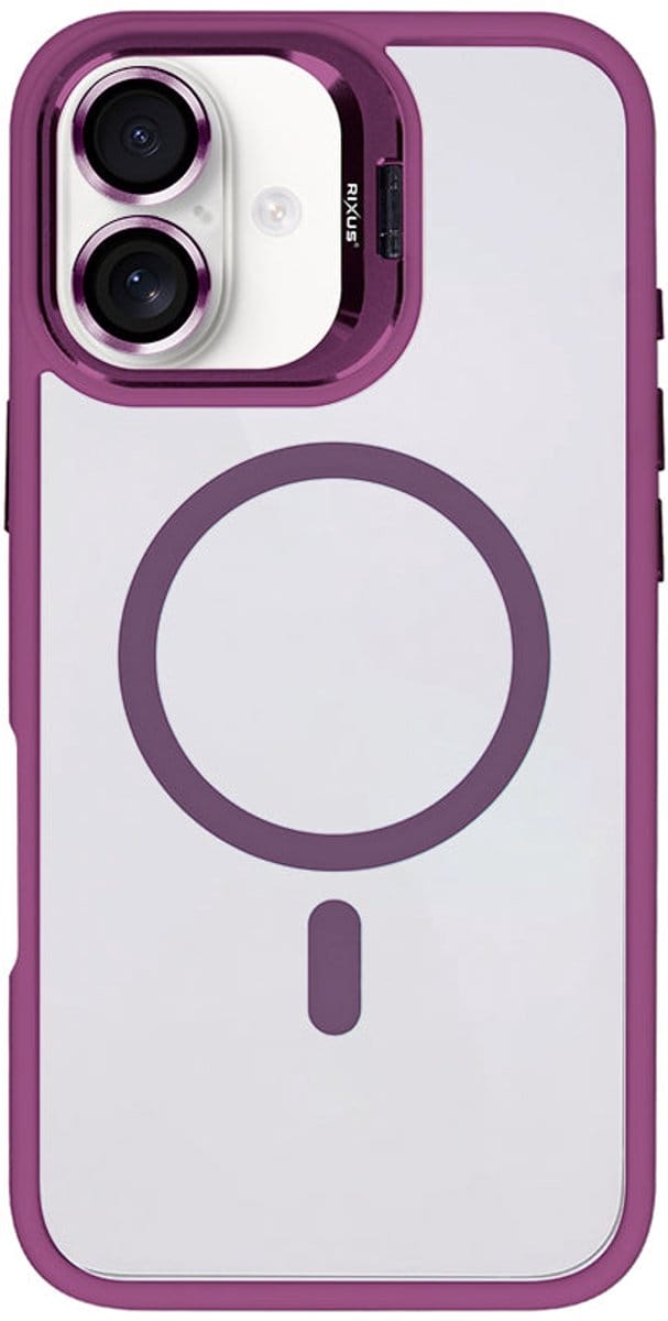 Rixus Classic 03 Case With MagSafe For Apple iPhone 16 Dark Pink