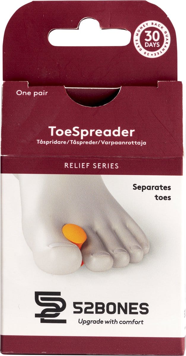 52Bones ToeSpreader - teenspreider - siliconen - maat S/M - 1 paar
